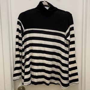 Velvet by Graham & Spencer Stripe Turtleneck Sweater